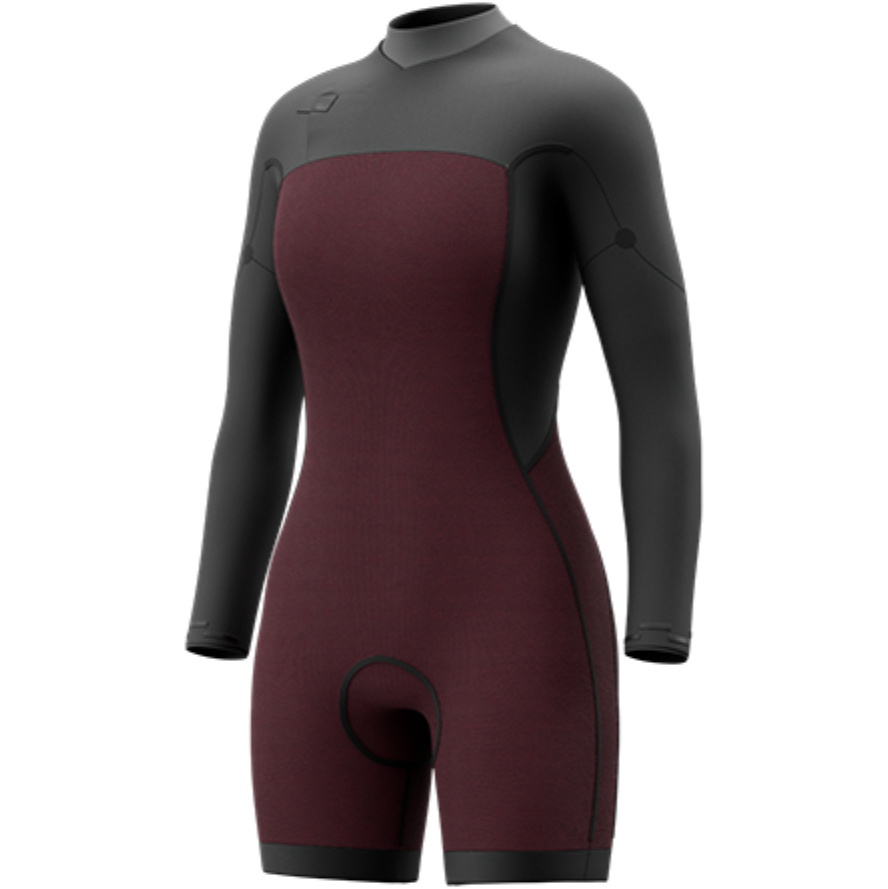 2026 Mystic Dame Haven 3/2mm Dobbelt Chest Zip Lange ærmer Shorty Våddragt 35000.270044 - Iris Blue